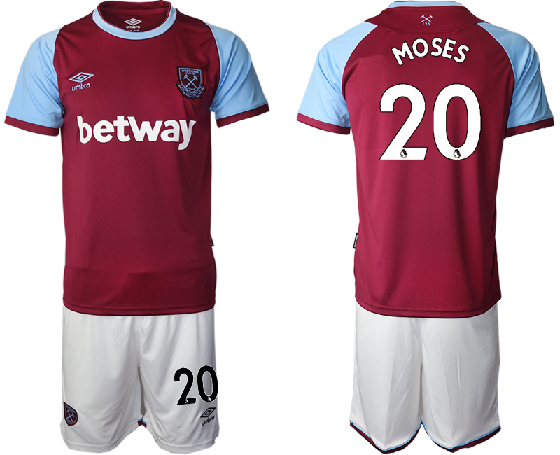 Men 2020-2021 club West Ham United home #20 red Soccer Jerseys->west ham united jersey->Soccer Club Jersey